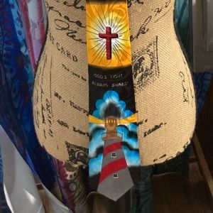 Men’s Cross Lighthouse suit tie accessory